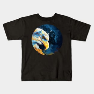 Eagle Eye Digital Bird Painting Kids T-Shirt